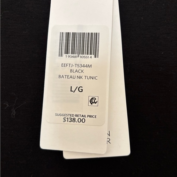 Eileen Fisher Black Long Sleeve Tunic - NWT - Picture 4 of 4